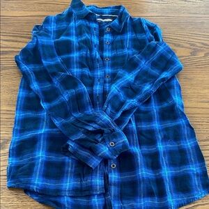 Tommy Hilfiger Blue Checkered Button Down Shirt/9